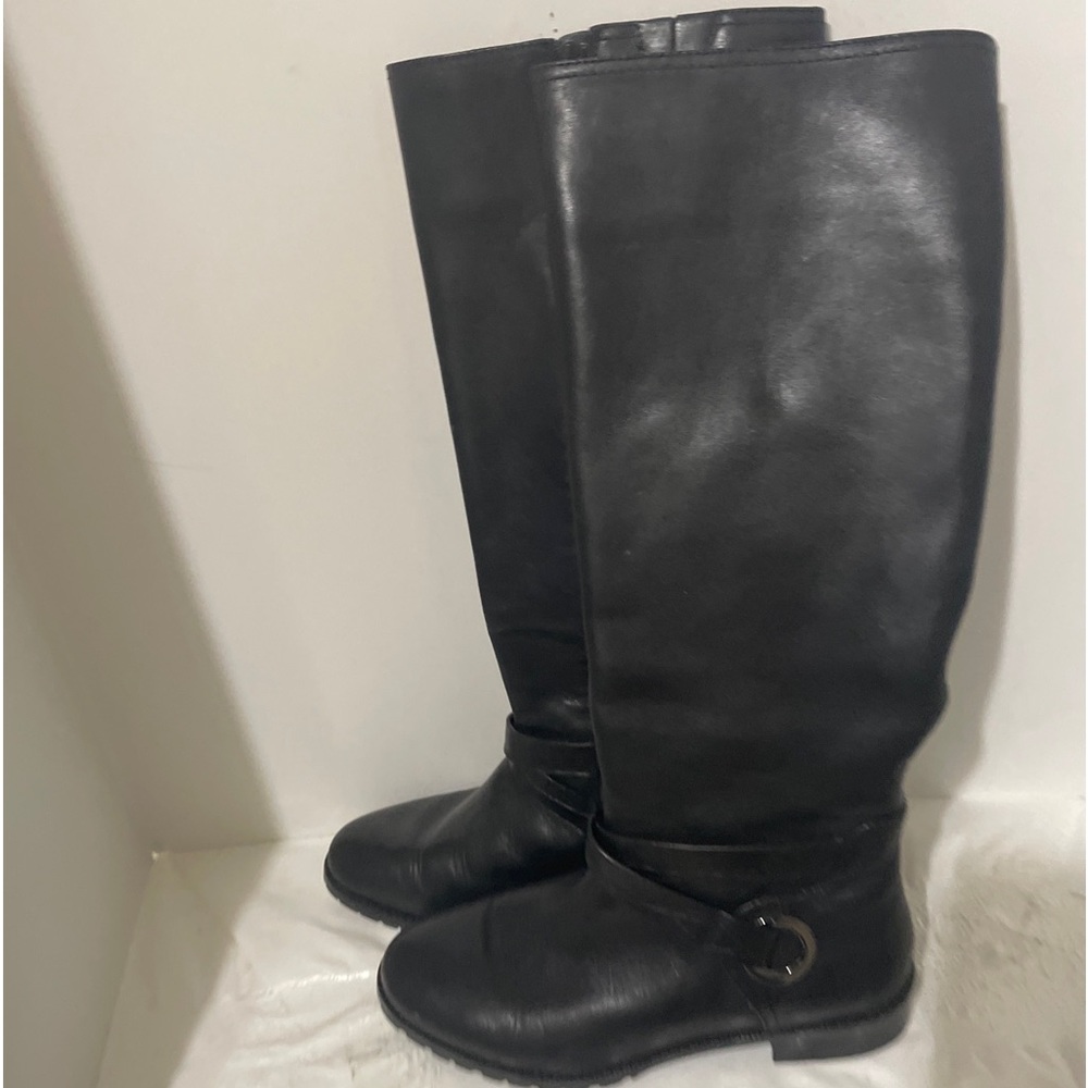 antonio melani long boots  6 17 inches long black women flat